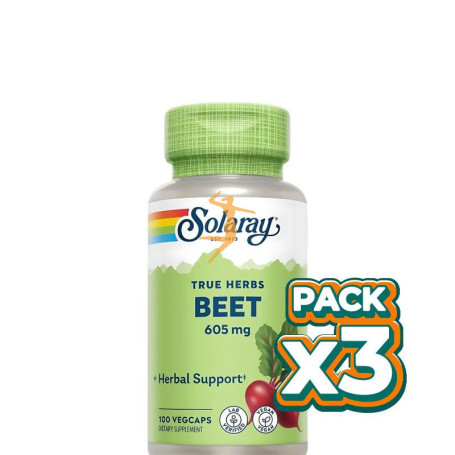 Pack 3x BEET ROOT 100 CÁPSULAS SOLARAY