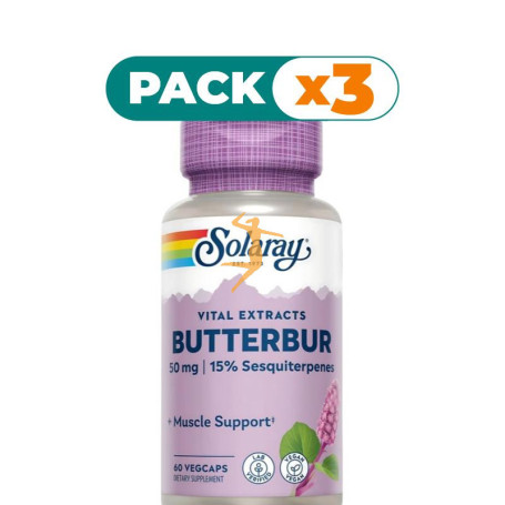 Pack 3x BUTTERBUR 60 CÁPSULAS SOLARAY