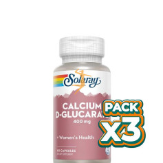 Pack 3x D-GLUCARATE CALCIUM 400Mg. 60 CÁPSULAS SOLARAY