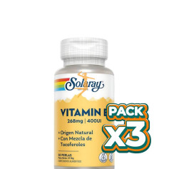 Pack 3x VITAMINA E 50 CÁPSULAS SOLARAY