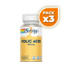 Pack 3x ACIDO FOLICO 800Mcg. 100 CAPSULAS VEGETALES SOLARAY