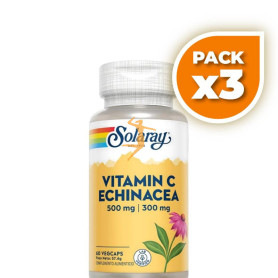 Pack 3x VITAMIN C CON ECHINACEA 60 CAPSULAS SOLARAY