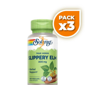 Pack 3x SLIPPERY ELM BARK 100 CAPSULAS SOLARAY