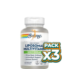 Pack 3x UNIVERSAL LIPOSOMAL MULTIVIT.60 VEGCAPS SOLARAY