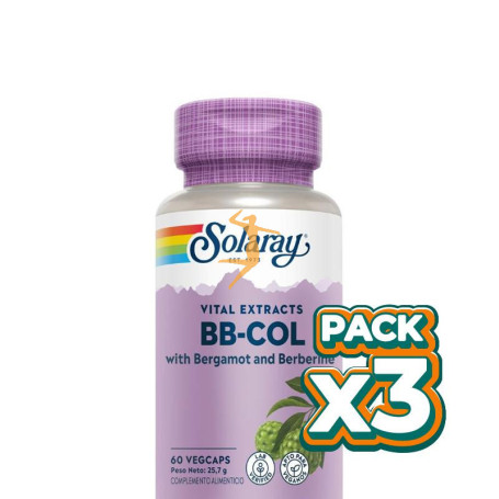 Pack 3x BB-COL (BERGAMOTA Y BERBERINA) 60 CÁPSULAS SOLARAY