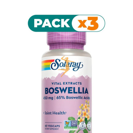 Pack 3x BOSWELIA 450MG 60 CÁPSULAS VEGETALES SOLARAY