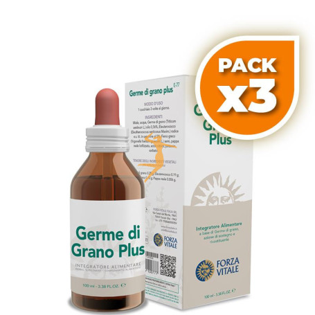 Pack 3x GERME DI GRANO PLUS 100Ml. FORZA VITALE