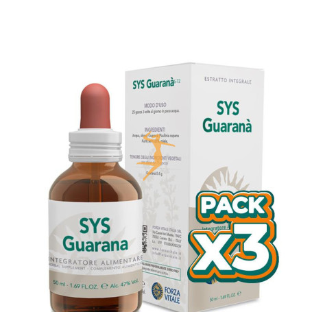 Pack 3x SYS GUARANÁ 50Ml. FORZA VITALE