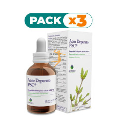 Pack 3x PSC ACNE DEPURATO 50Ml. FORZA VITALE