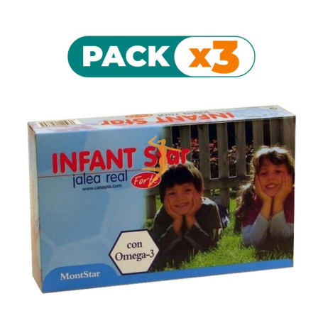 Pack 3x JALEA INFANT STAR FORTE CON OMEGA 3 MONTSTAR