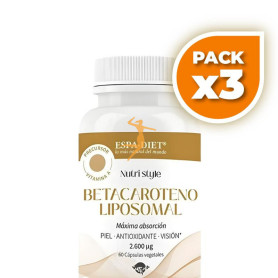 Pack 3x BETACAROTENO LIPOSOMAL 60 CÁPSULAS ESPADIET