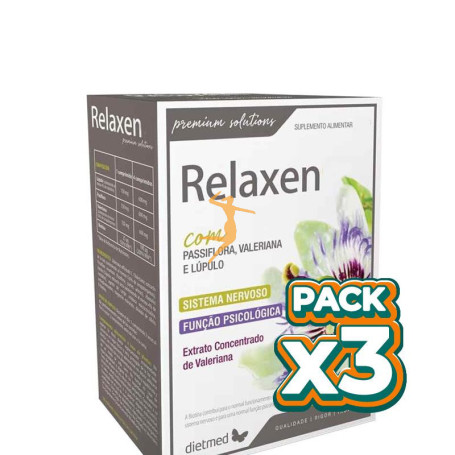 Pack 3x RELAXEN PASIFLORA Y VALERIANA 30 COMPRIMIDOS DIETMED