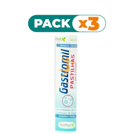 Pack 3x GASTROMIL 20 PASTILLAS DIETMED