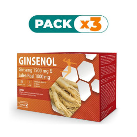 Pack 3x GINSENOL 20 AMPOLLAS DIETMED
