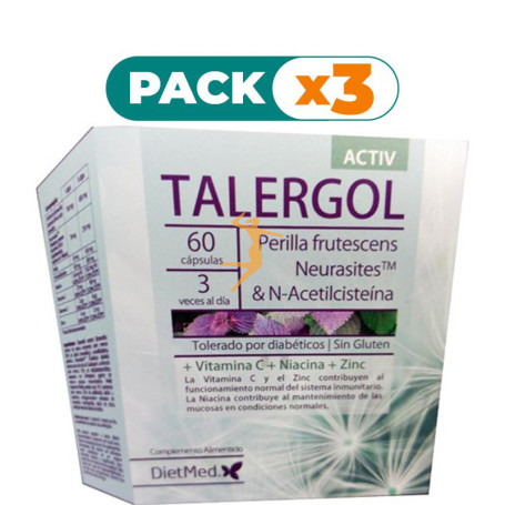 Pack 3x TALERGOL ACTIV 60 CÁPSULAS DIETMED