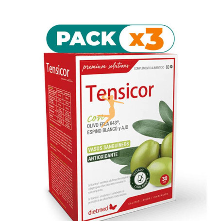 Pack 3x TENSICOR 60 COMPRIMIDOS DIETMED