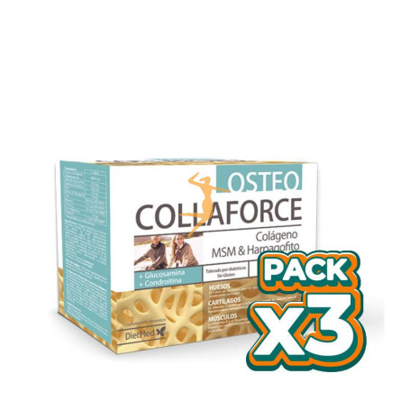 Pack 3x COLLAFORCE OSTEO 20 SOBRES DIETMED