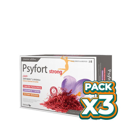 Pack 3x PSYFORT STRONG 20 AMPOLLAS DIETMED