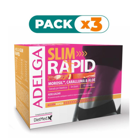 Pack 3x ADELGASLIM RAPID 60 CÁPSULAS DIETMED