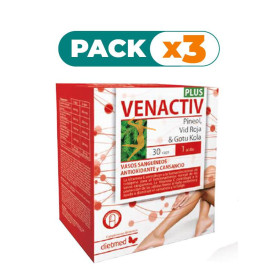 Pack 3x VENACTIV PLUS 30 CÁPSULAS DIETMED