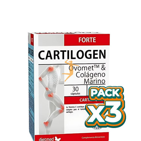 Pack 3x CARTILOGEN FORTE 30 CAPSULAS DIETMED