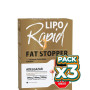 Pack 3x LIPORAPID FAT STOPPER 30 COMPRIMIDOS DIETMED