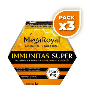 Pack 3x MEGAROYAL IMMUNITAS SUPER 2500 20 AMPOLLAS DIETMED