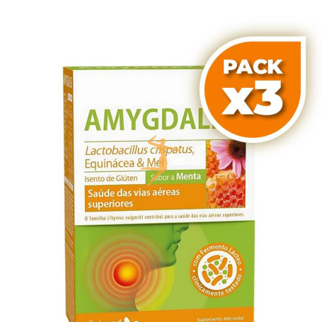 Pack 3x AMYGDALISE 20 COMPRIMIDOS MASTICABLES DIETMED