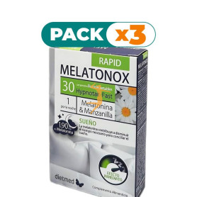 Pack 3x MELATONOX RAPID 30 COMPRIMIDOS DIETMED