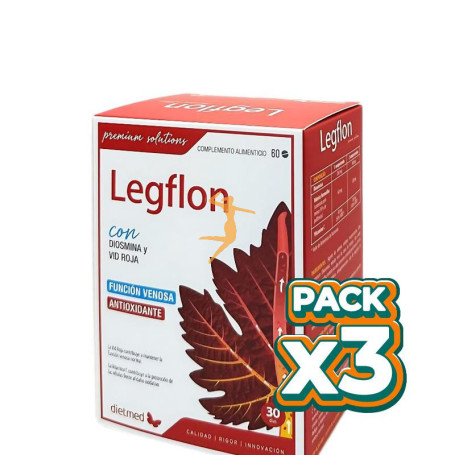 Pack 3x LEGFLON 60 COMPRIMIDOS DIETMED
