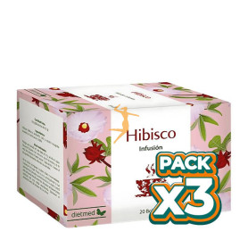 Pack 3x INFUSIÓN DE HIBISCO (FLOR DE JAMAICA) 20 BOLSITAS DIETMED