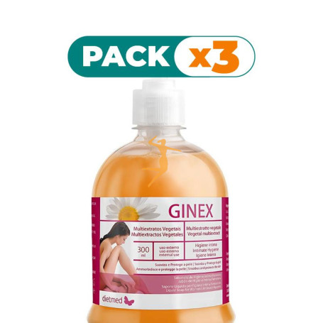 Pack 3x GINEX JABÓN ÍNTIMO LÍQUIDO 300ML DIETMED