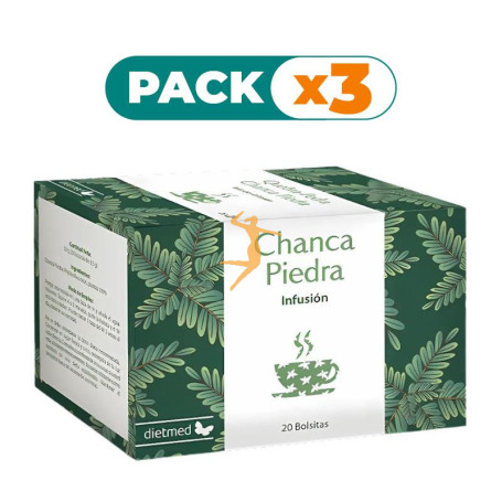 Pack 3x INFUSIÓN CHANCA PIEDRA (ROMPEPIEDRA) 20 BOLSITAS DIETMED
