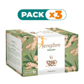 Pack 3x INFUSIÓN JENGIBRE 20 BOLSITAS DIETMED