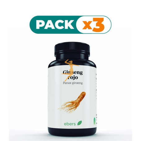 Pack 3x GINSENG ROJO 500 MG 60 CÁPS EBERS