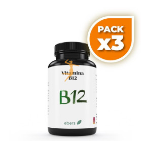 Pack 3x VITAMINA B12 60 COMP EBERS