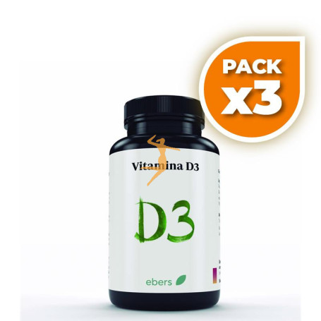 Pack 3x VITAMINA D3 1000 UI 60 COMP EBERS