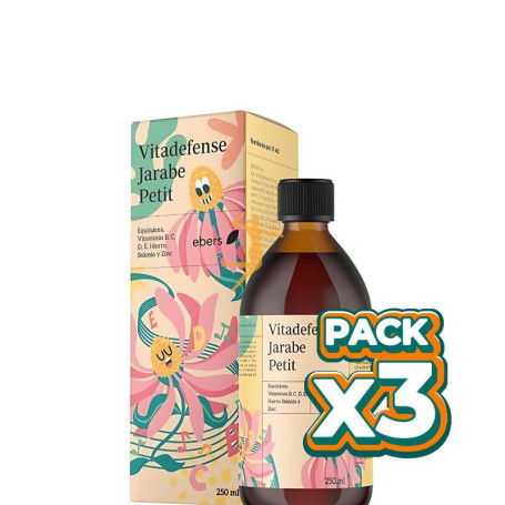 Pack 3x VITADEFENSE JARABE PETIT 250 ML EBERS