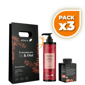 Pack 3x ESTUCHE TRATAMIENTO CAPILAR IN & OUT 30 PERLAS+250ML EBERS