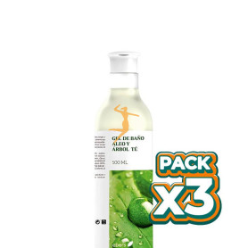 Pack 3x GEL BAÑO ALOE + ÁRBOL DEL TÉ 500 ML EBERS