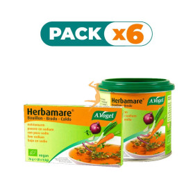 Pack 6x HERBAMARE CALDO VEGETAL BAJO EN SODIO 200Gr. A. VOGEL (BIOFORCE)