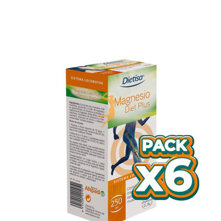 Pack 6x MAGNESIODIET PLUS 250Ml. DIETISA