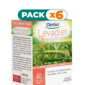 Pack 6x LEVADIET REVIVIFICABLE 80 CAPSULAS DIETISA