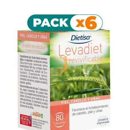 Pack 6x LEVADIET REVIVIFICABLE 80 CAPSULAS DIETISA