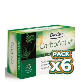 Pack 6x CARBOACTIV 60 CÁPSULAS DIETISA