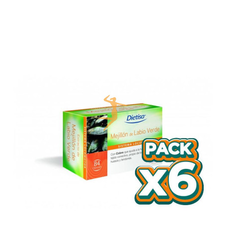 Pack 6x MEJILLÓN DE LABIO VERDE 84 CÁPSULAS DIETISA