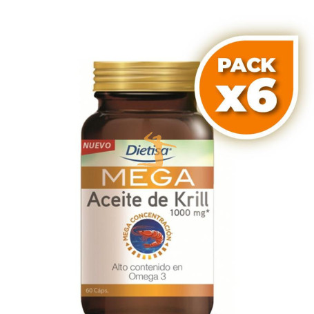 Pack 6x OMEGA 3 MEGA KRILL 60 CÁPSULAS DIETISA