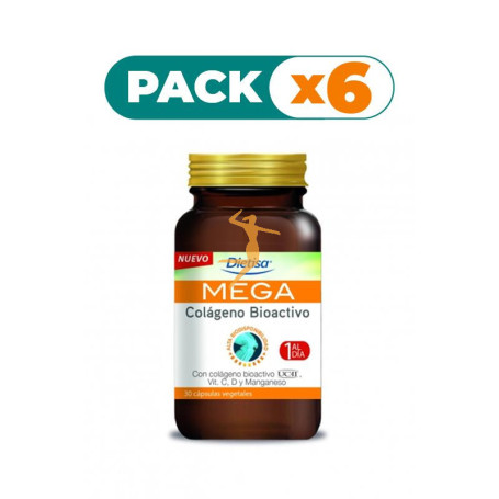 Pack 6x MEGA COLÁGENO UC-II 30 CÁPSULAS DIETISA