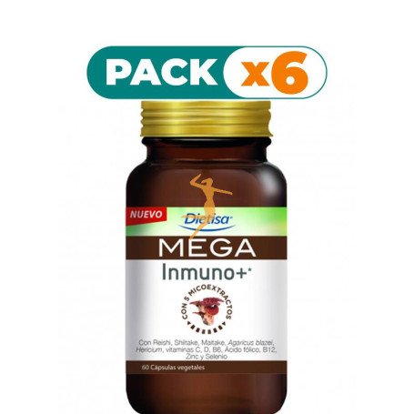 Pack 6x MEGA INMUNO+ 60 CÁPSULAS DIETISA