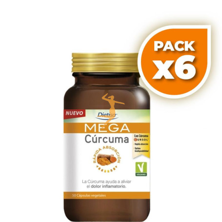 Pack 6x MEGA CÚRCUMA 50 CÁPSULAS DIETISA